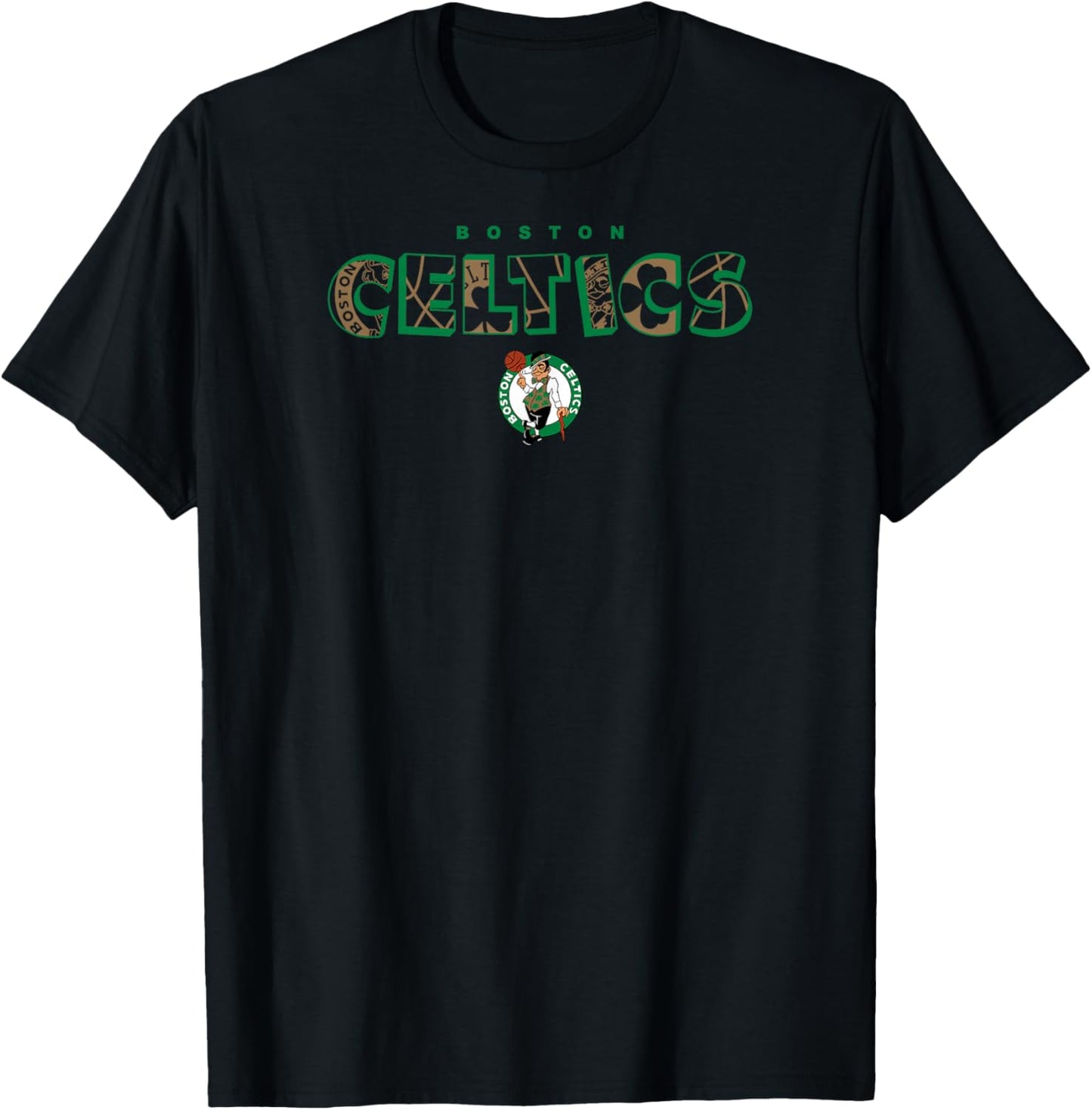 NBA - Boston Celtics Logo Knockout White T-Shirt - T-Shirt | Black
