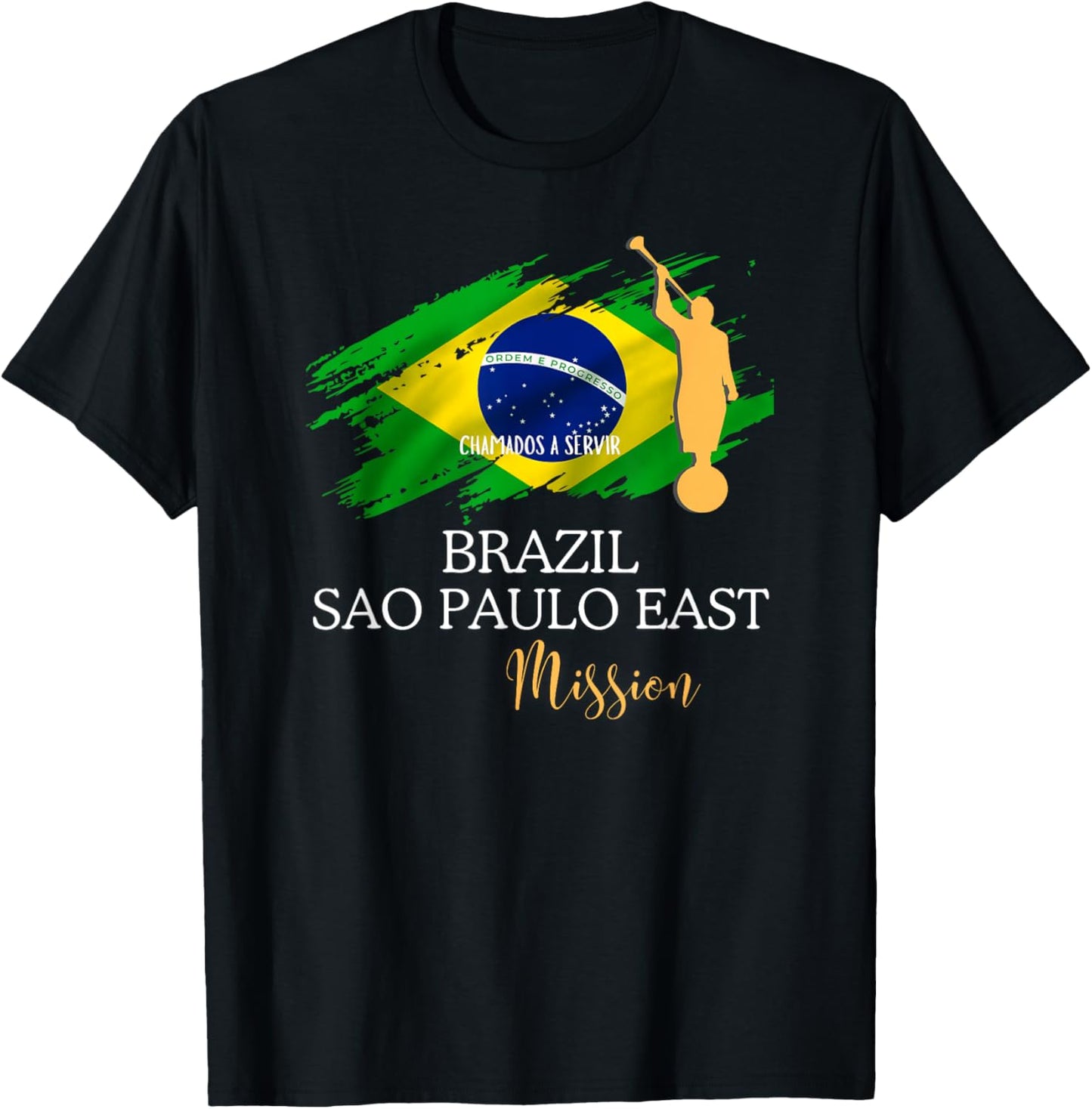 Brazil Sao Paulo East Mormon LDS Mission Missionary T-Shirt - T-Shirt | Black