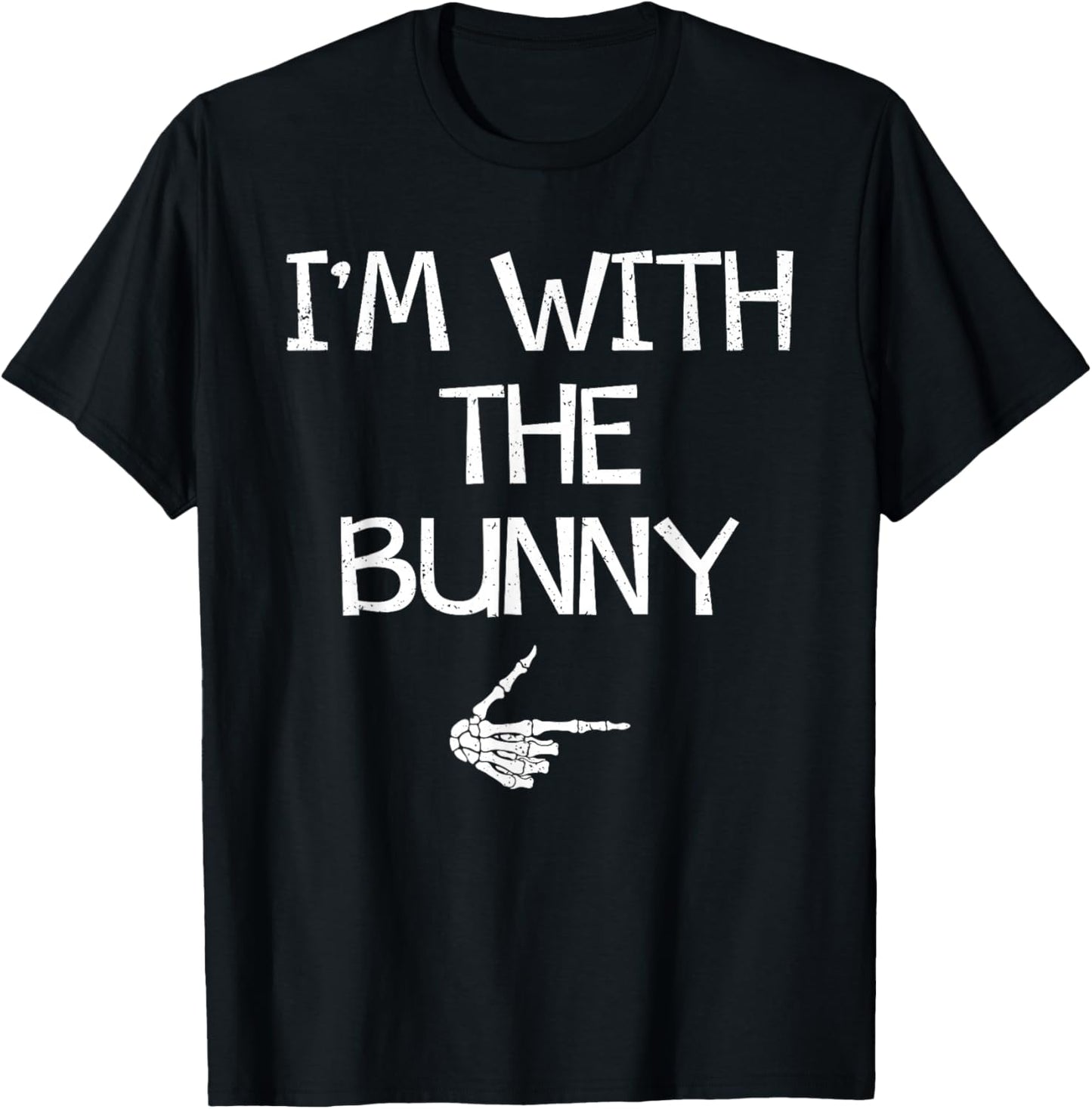 I'm With The Bunny Funny Halloween Costume Couples Matching T-Shirt - T-Shirt | Black