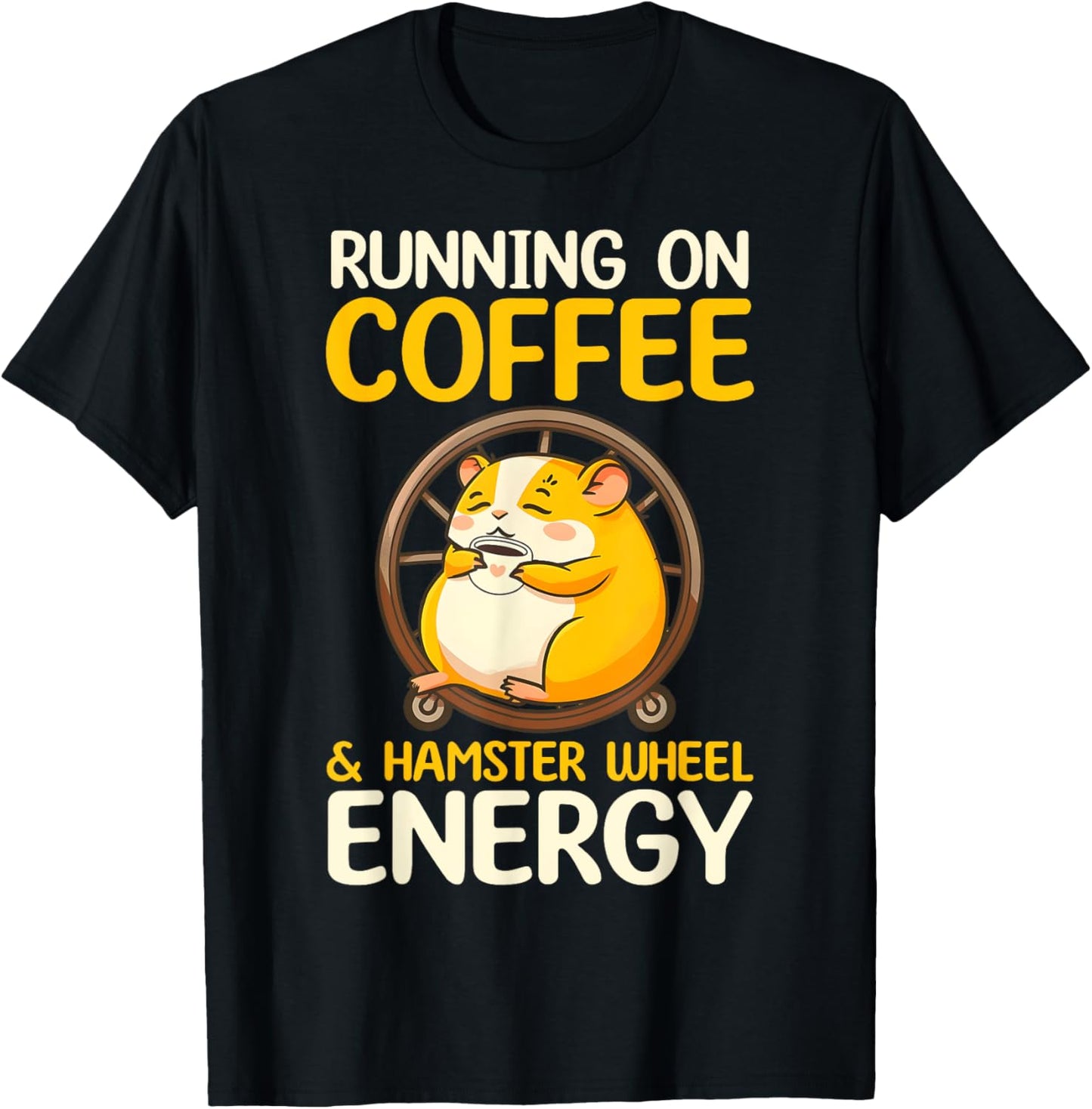 Hamster Coffee Energy Running Hamster Costume T-Shirt - T-Shirt | Black