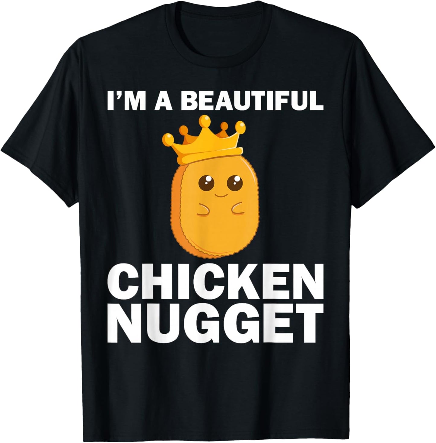 Cute Chicken Nugget Art Girls Chicken Nugget Lover T-Shirt - T-Shirt | Black