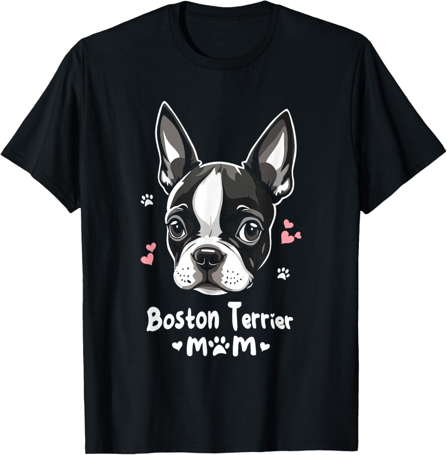 Boston Terrier Mom Boston Bull Bostie Dog T-Shirt - T-Shirt | Black