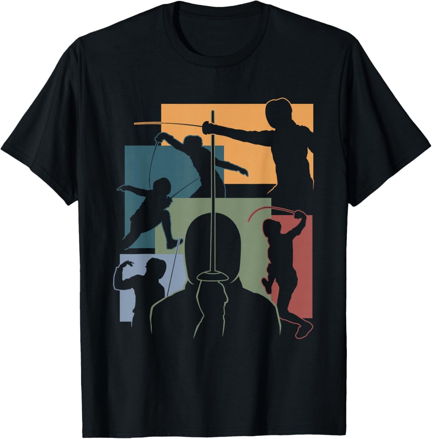 Funny Fencing Cool Fencer Swordfighter Swordfighting Outfit T-Shirt - T-Shirt | Black