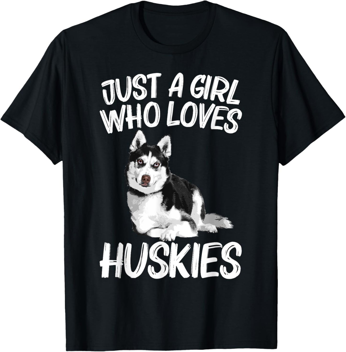 Cool Husky Gift Husky Lover Accessories & Stuff , Girls, -Kids, -Youth - Black - Small - Short Sleeve - Cotton Blend - Husky Themed T-Shirt - T-Shirt | Black
