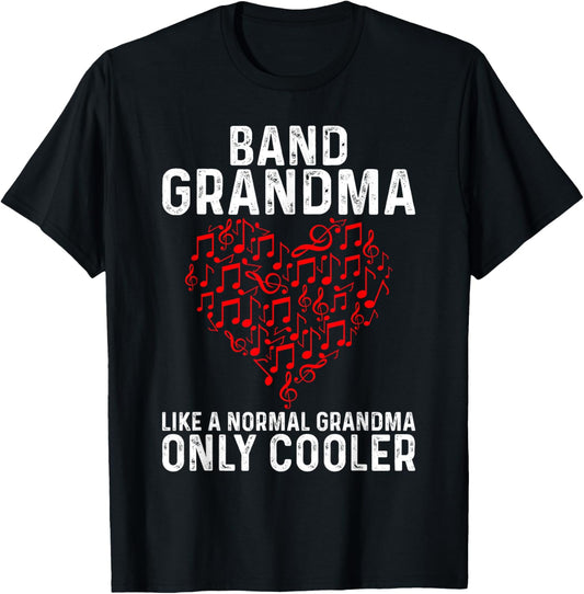 Funny Marching Band Grandma Music Lover Percussion Mom T-Shirt - T-Shirt | Black