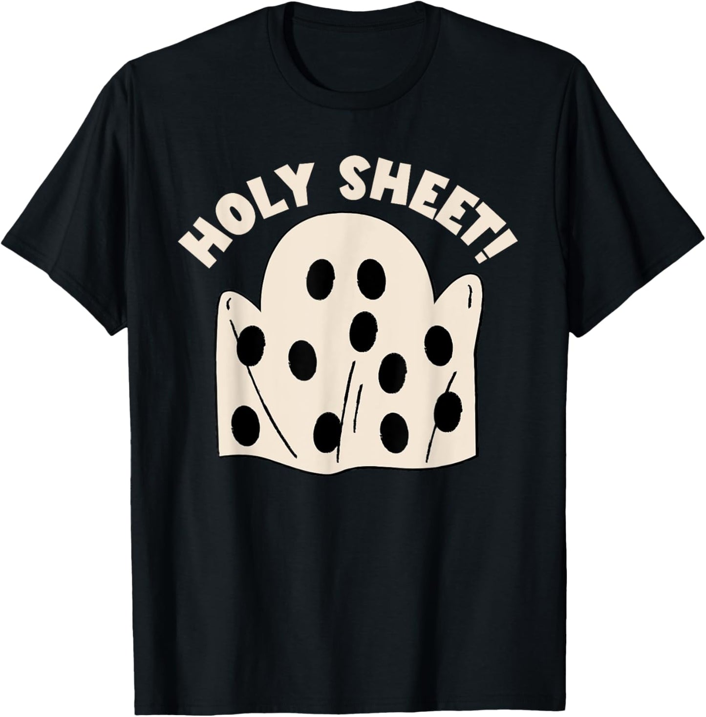 Holy Sheet Funny Halloween Ghost Holy Sheet T-Shirt - T-Shirt | Black