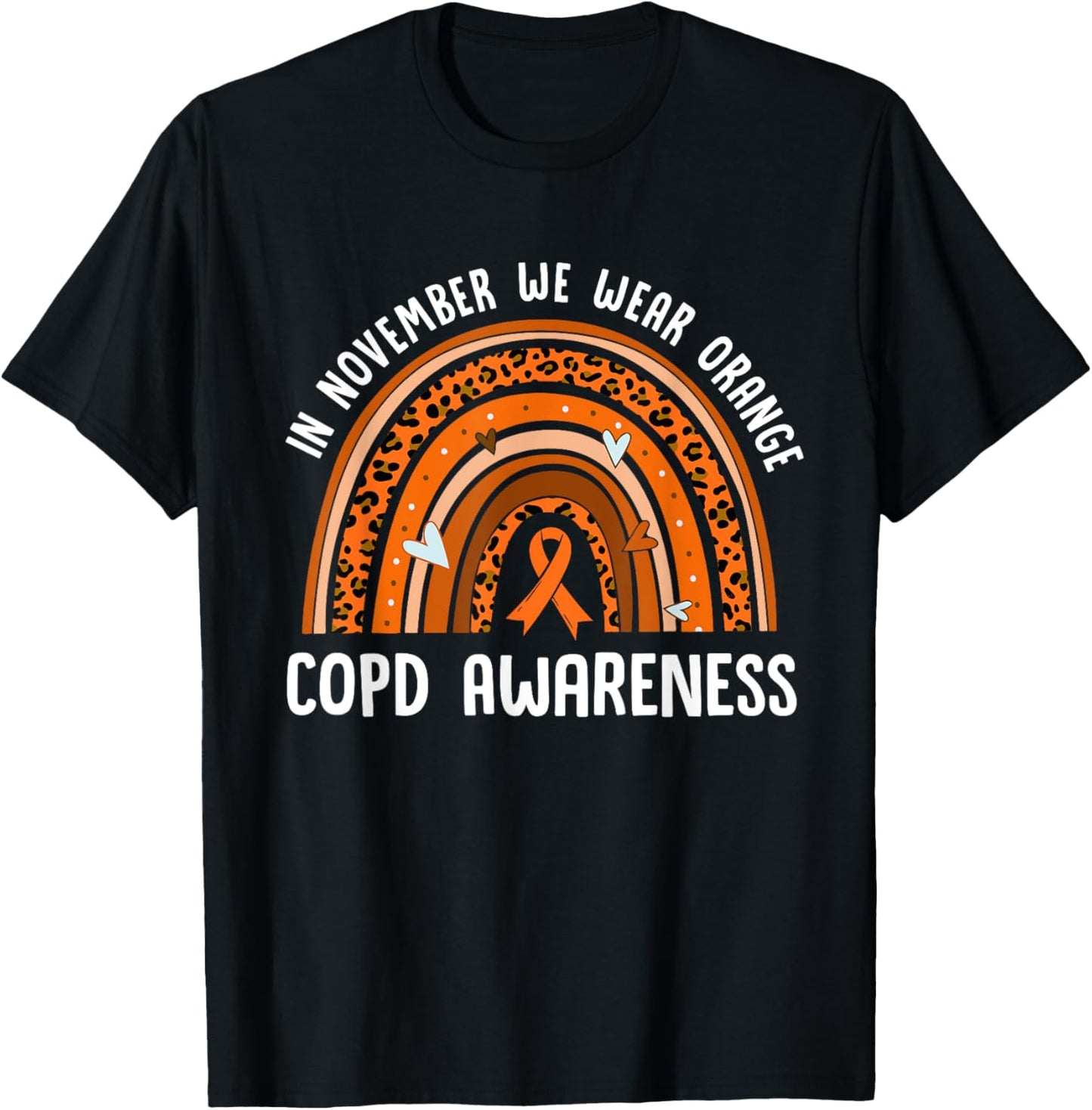 COPD Rainbow Chronic Obstructive Pulmonary Disease Awareness T-Shirt - T-Shirt | Black