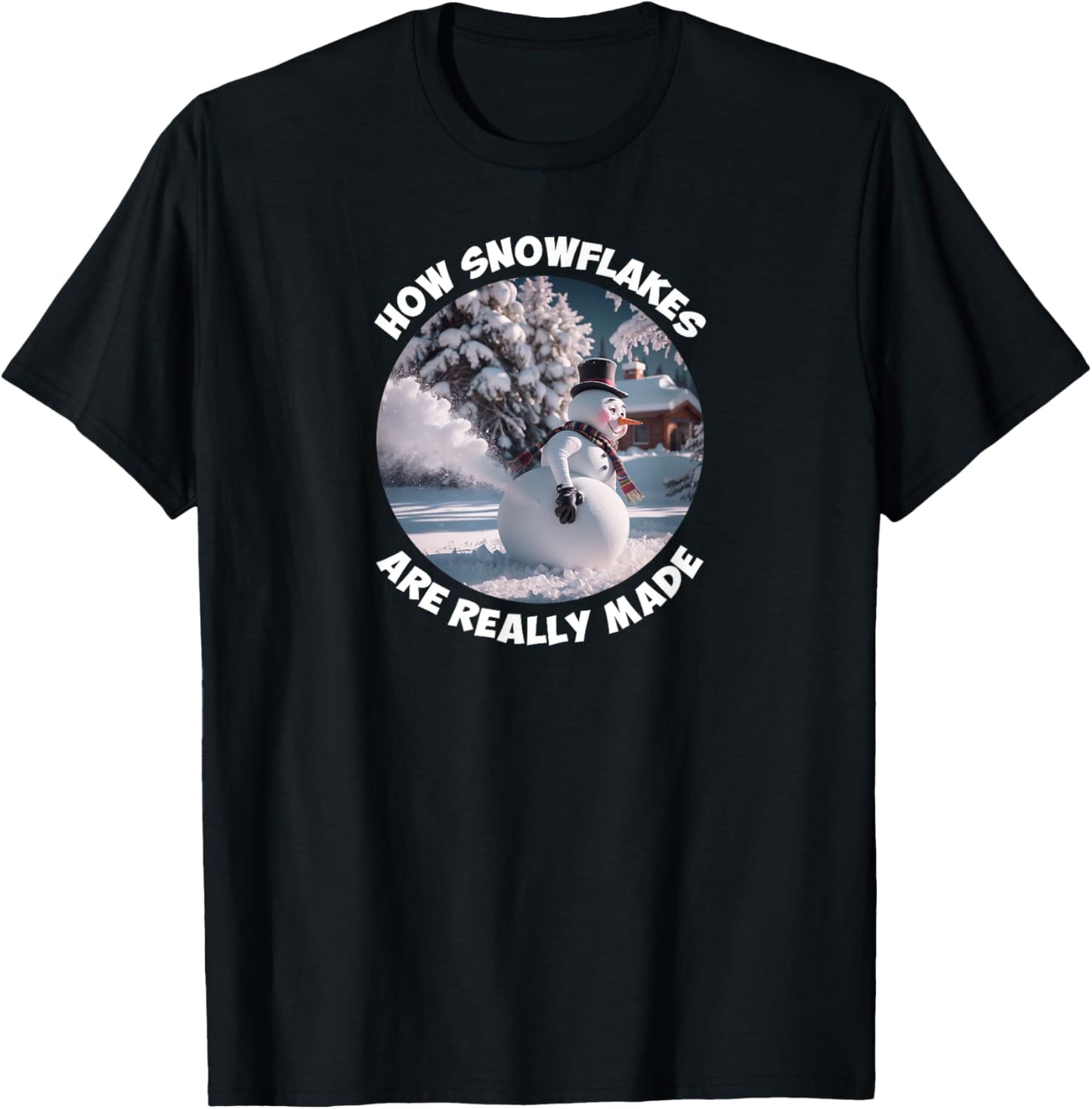 Funny Cute How Snowflakes Are Really Made Christmas Costume T-Shirt - T-Shirt | Black
