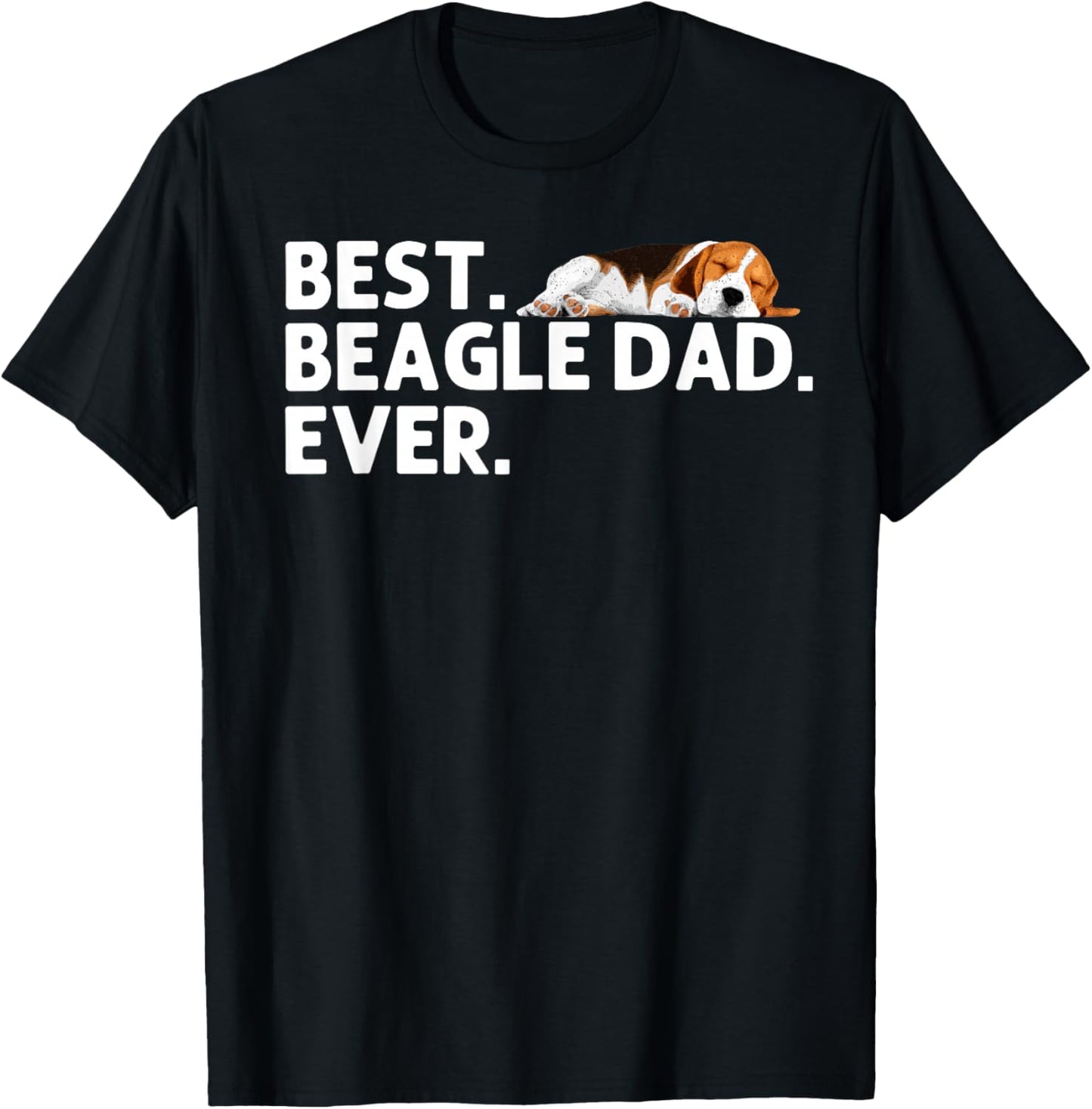 Best Beagle Dad Art Father Beagle Dog Beagle Lover T-Shirt - T-Shirt | Black