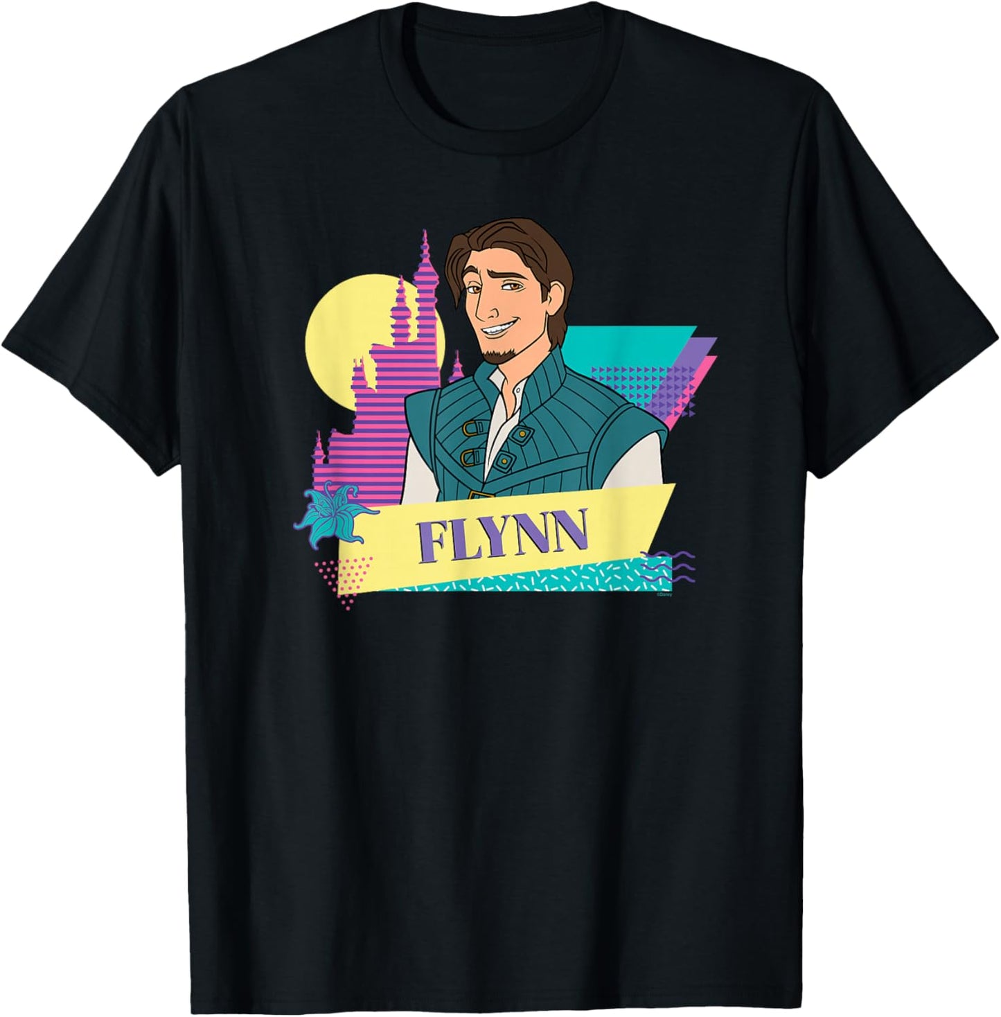 Disney Tangled Retro Couples Matching Flynn Rider T-Shirt - T-Shirt | Black