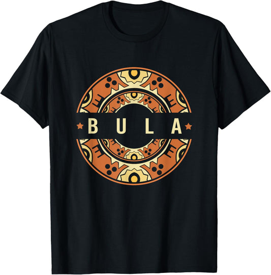 Fiji Island Fijian Tapa Traditional Masi Kesakesa Bula T-Shirt - T-Shirt | Black