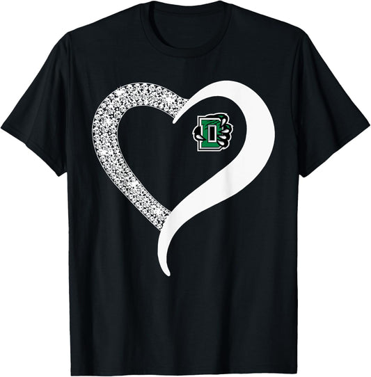 Derby Panthers Logo Diamond Heart HS T-Shirt - T-Shirt | Black