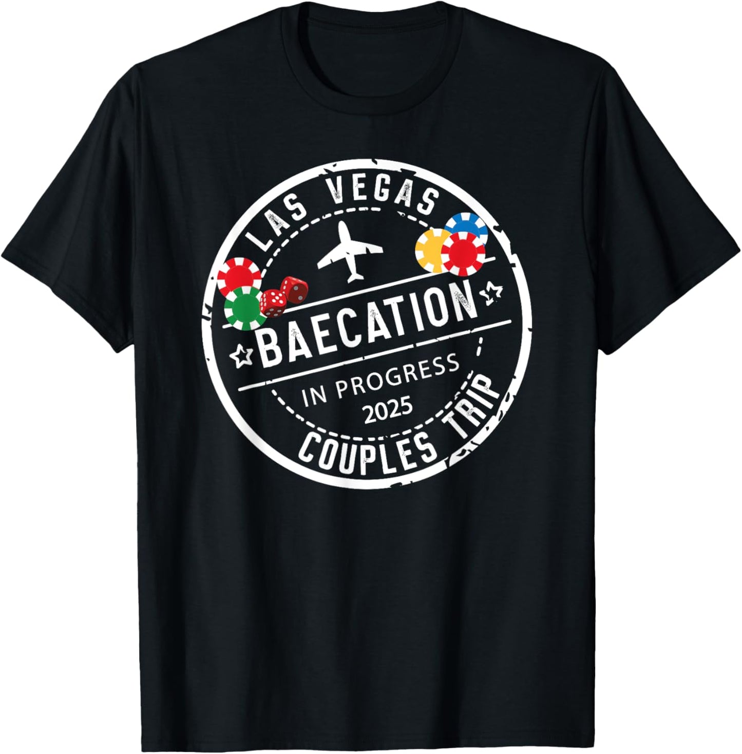 Funny Honeymoon Mode for Couple Anniversary Outfit Vegas Baecation 2025 Couples Trip Black Small Short Sleeve T-Shirt - T-Shirt | Black