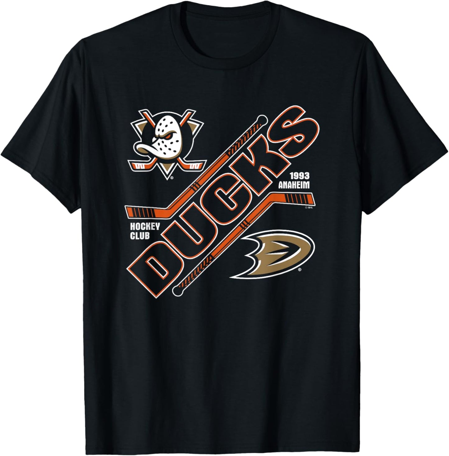 Anaheim Ducks Force Black Officially Licensed T-Shirt - T-Shirt | Black