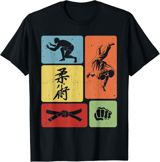 Brazilian Jiu Jitsu Design Japanese MMA Enthusiast Jujutsu T-Shirt - T-Shirt | Black