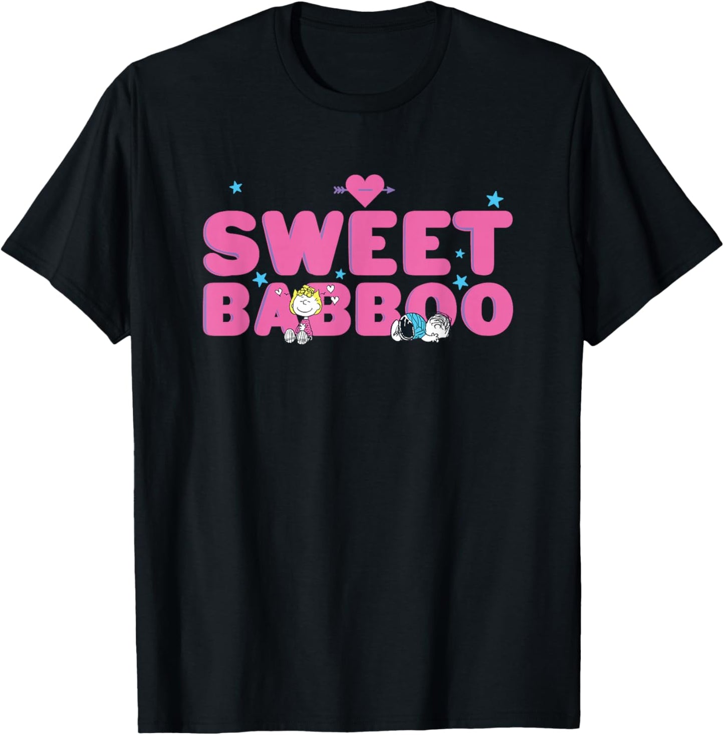 Peanuts Sweet Babboo Valentines Day T-Shirt - T-Shirt | Black