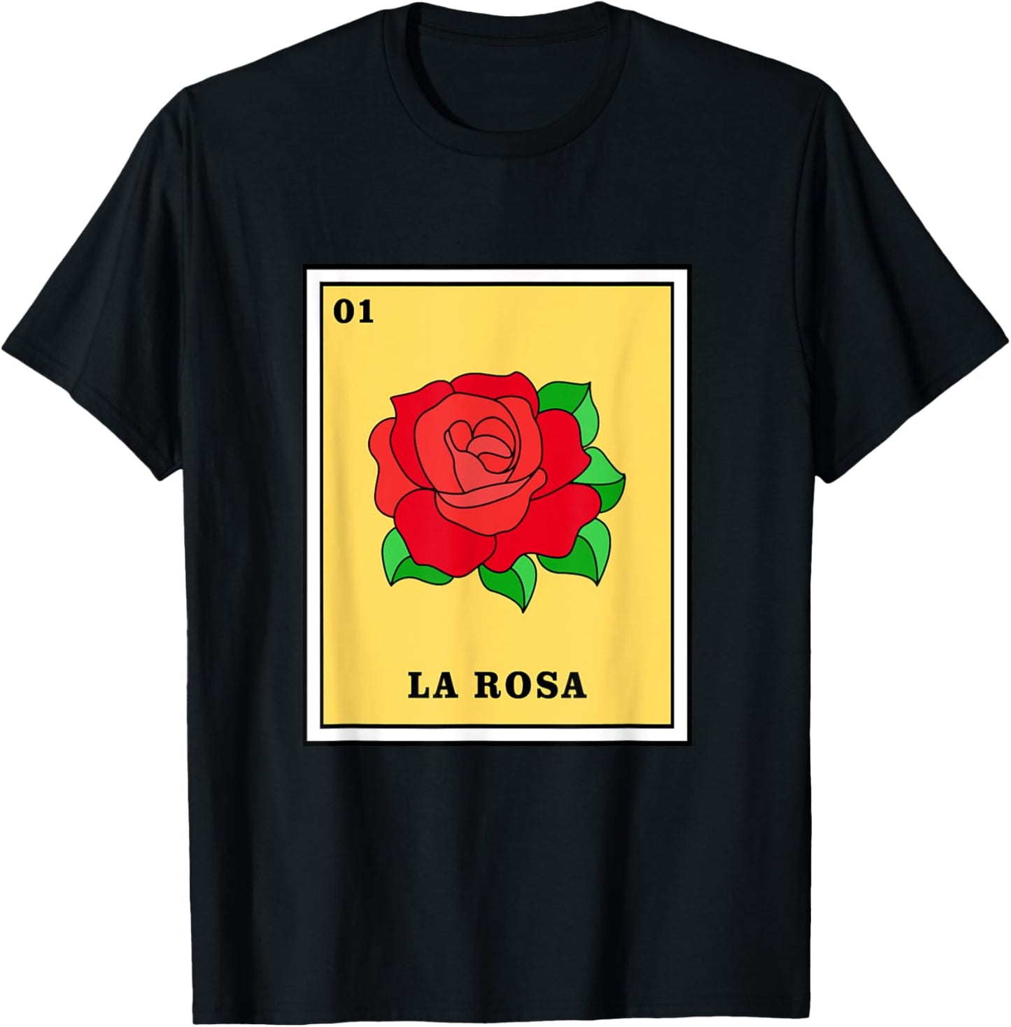 Mexican Lottery Game La Rosa T-Shirt - T-Shirt | Black