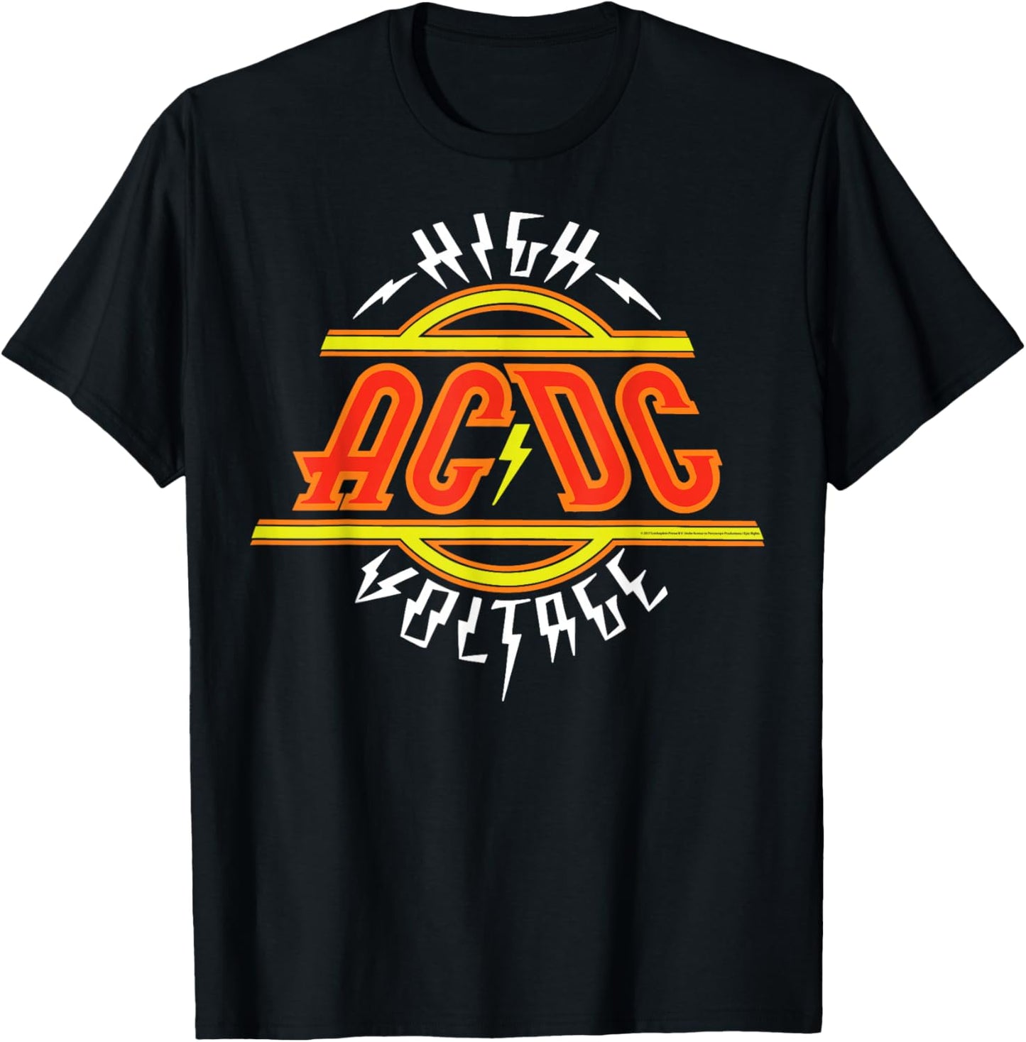 AC/DC - High Voltage Red Logo T-Shirt - T-Shirt | Black