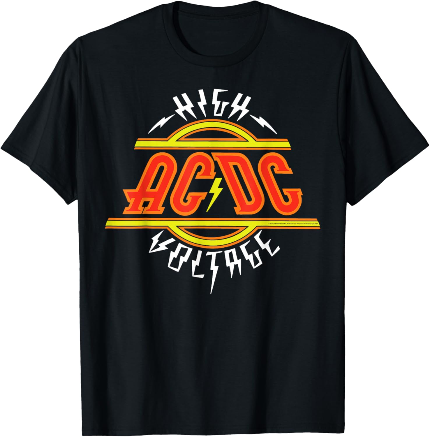 AC/DC - High Voltage Red Logo T-Shirt - T-Shirt | Black