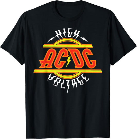AC/DC - High Voltage Red Logo T-Shirt - T-Shirt | Black