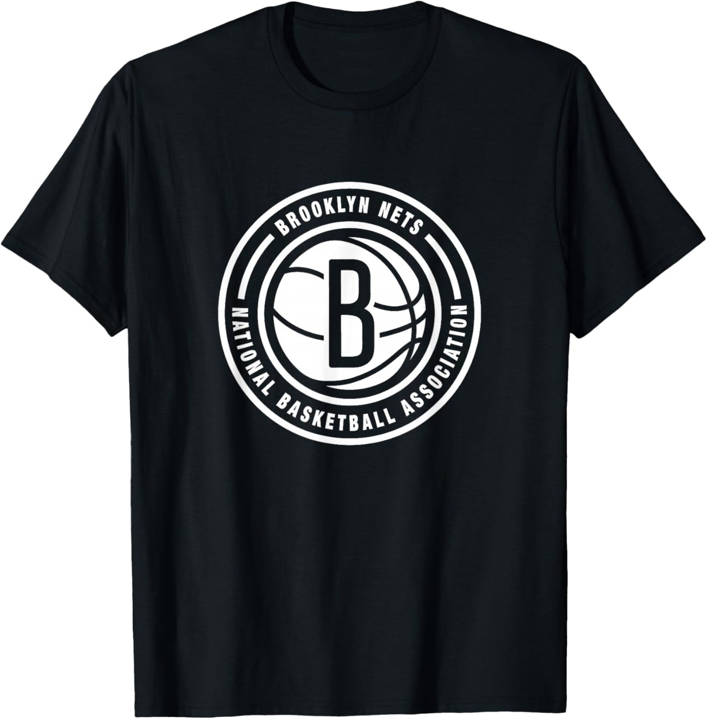 NBA - Brooklyn Nets Circle Logo Black T-Shirt - T-Shirt | Black