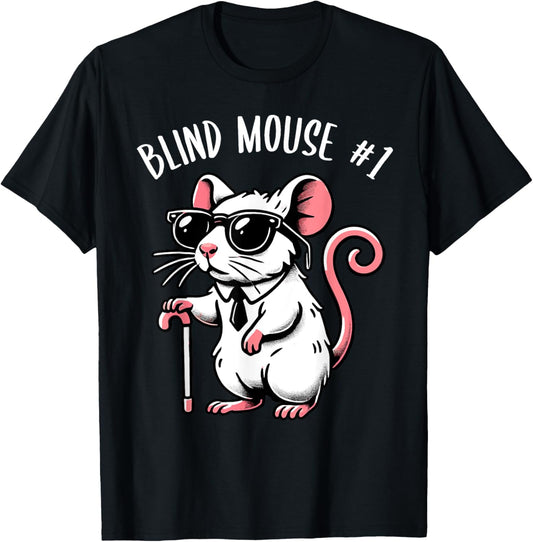 Halloween Three Blind Mice Costume Adult Kid, Blind Mouse #1 T-Shirt - T-Shirt | Black