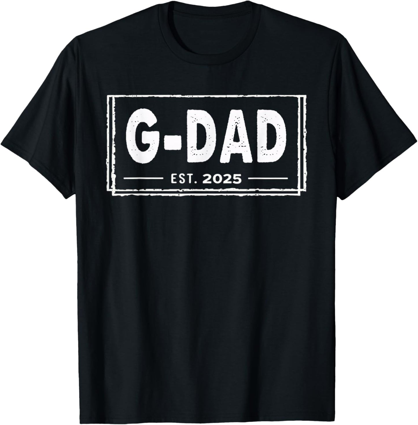 Vintage Grandpa 2025 Promoted to G-Dad Est 2025 Men T-Shirt - T-Shirt | Black