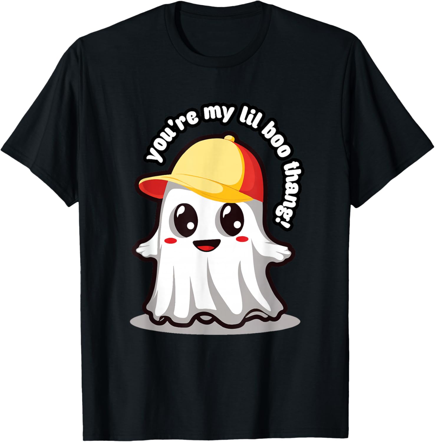 Cute Ghost: You're my lil boo thang! T-Shirt - T-Shirt | Black