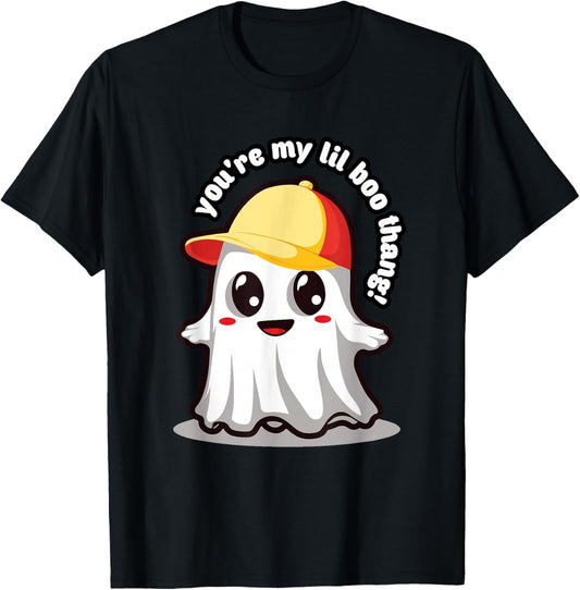 Cute Ghost: You're my lil boo thang! T-Shirt - T-Shirt | Black
