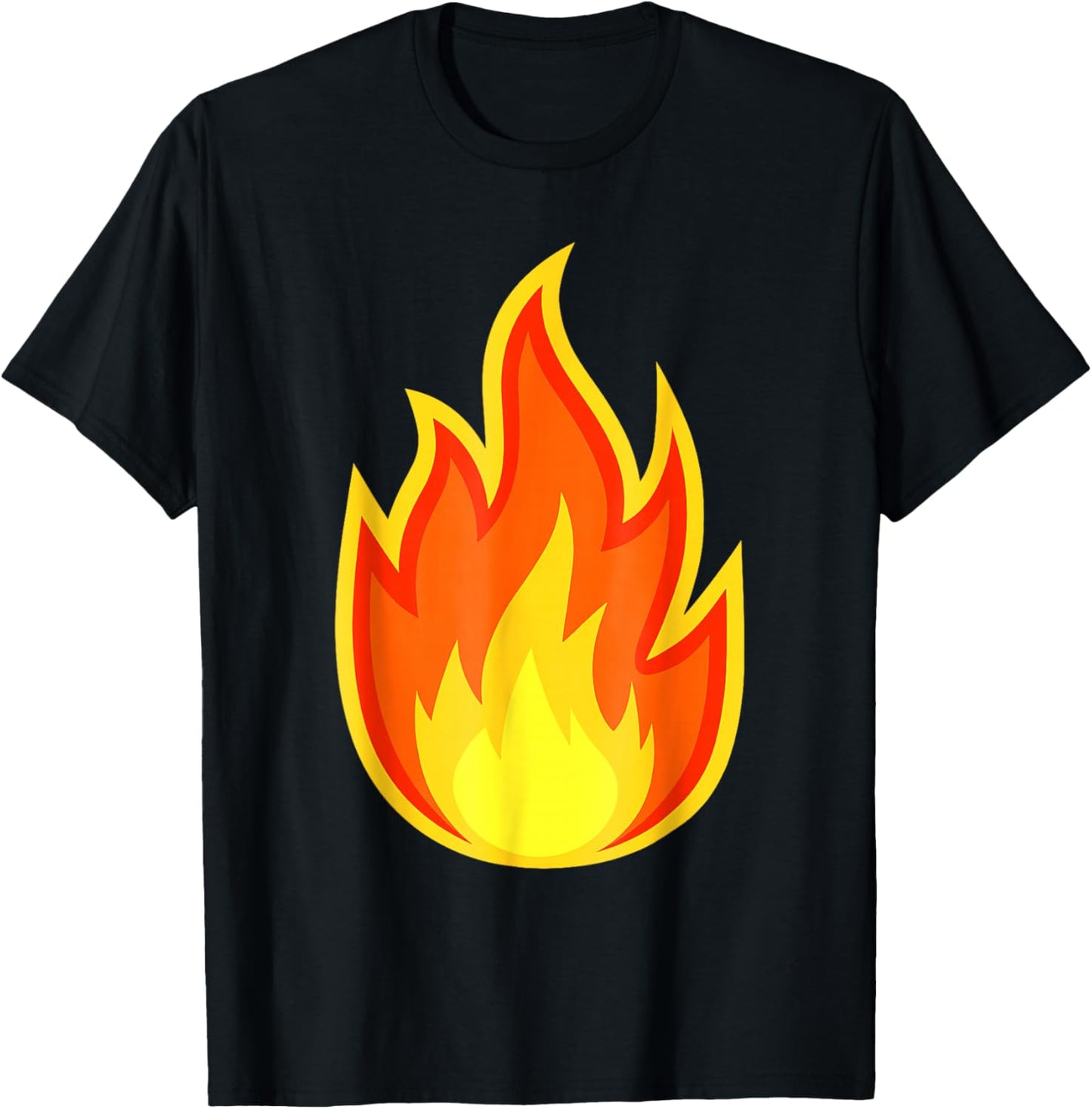 Fire Flame Shirt Adult Kids Men Women Fire Flame Costume T-Shirt - T-Shirt | Black
