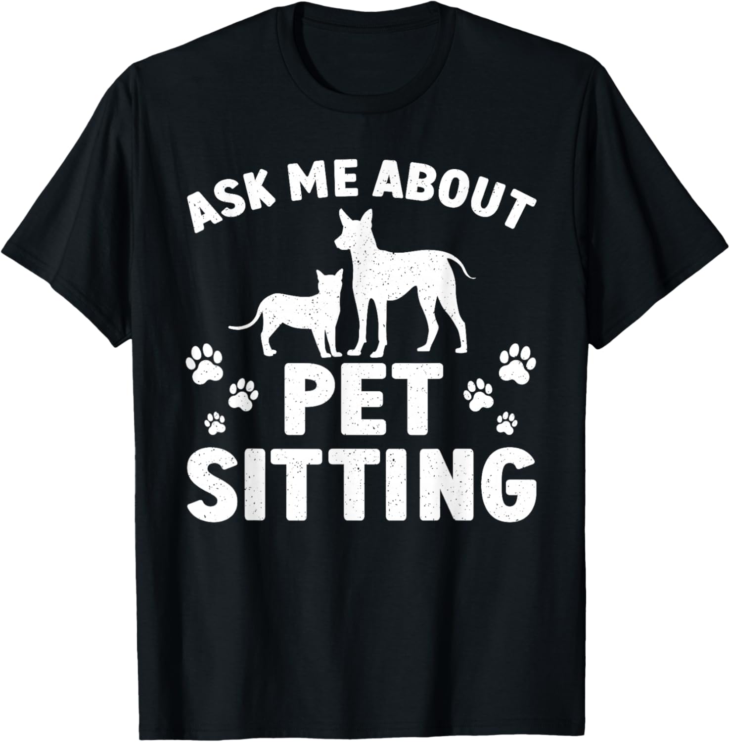 Best Pet Sitter Design Women Dog Sitter Pet Sitting T-Shirt - T-Shirt | Black