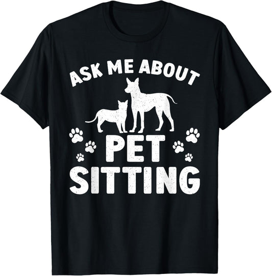 Best Pet Sitter Design Women Dog Sitter Pet Sitting T-Shirt - T-Shirt | Black