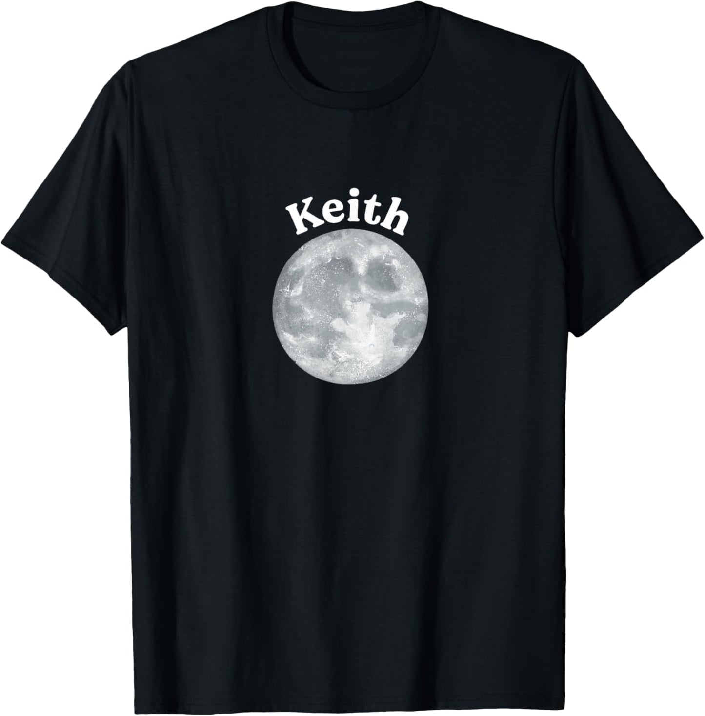 Keith (with a picture of a moon) T-Shirt - T-Shirt | Black