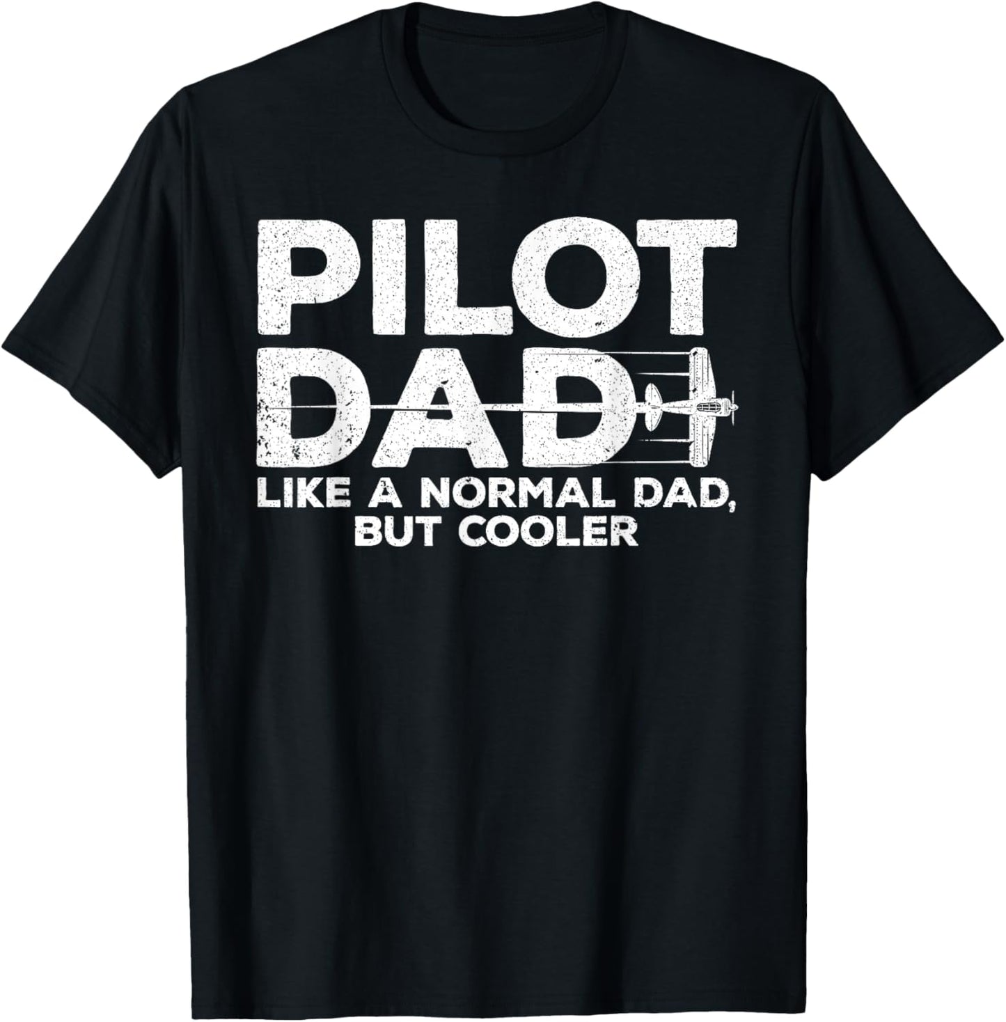 Funny Pilot Dad Art Father Aviation Airplane Pilot T-Shirt - T-Shirt | Black
