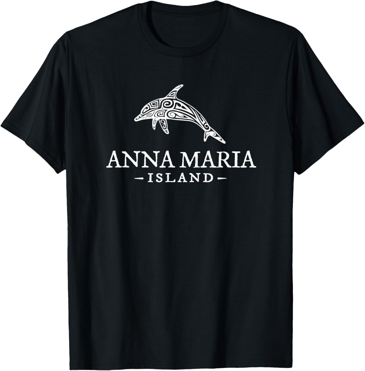 Anna Maria Island Florida Dolphin Vacation Souvenir T-Shirt - T-Shirt | Black