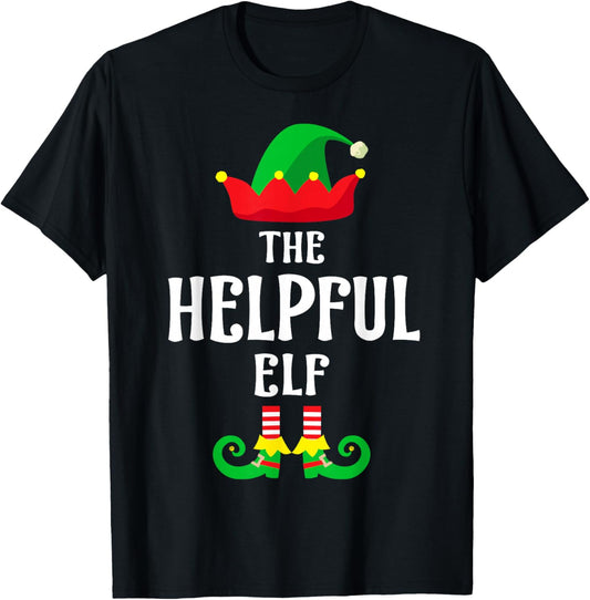 The Helpful Elf Christmas Family Matching Group T-Shirt - T-Shirt | Black