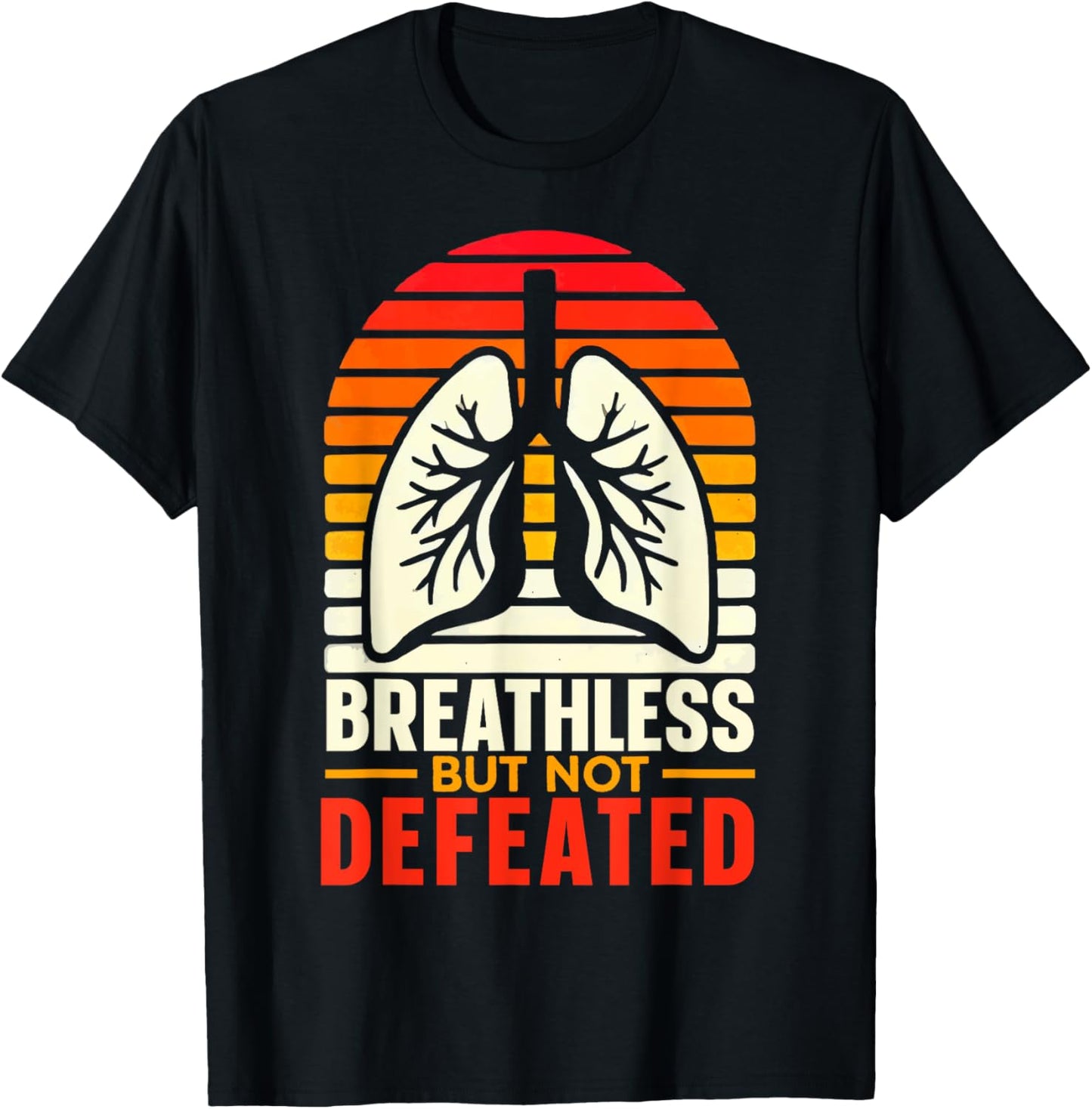 Collapsed Lung Survivor Lung Disease Pneumothorax T-Shirt - T-Shirt | Black