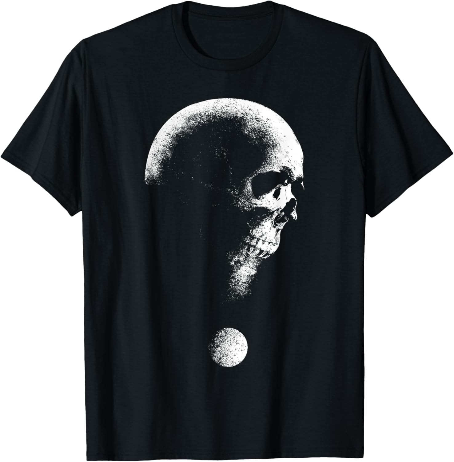 Skull Question Mark Horror Halloween Costume Trick Or Treat T-Shirt - T-Shirt | Black