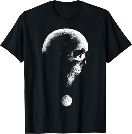 Skull Question Mark Horror Halloween Costume Trick Or Treat T-Shirt - T-Shirt | Black