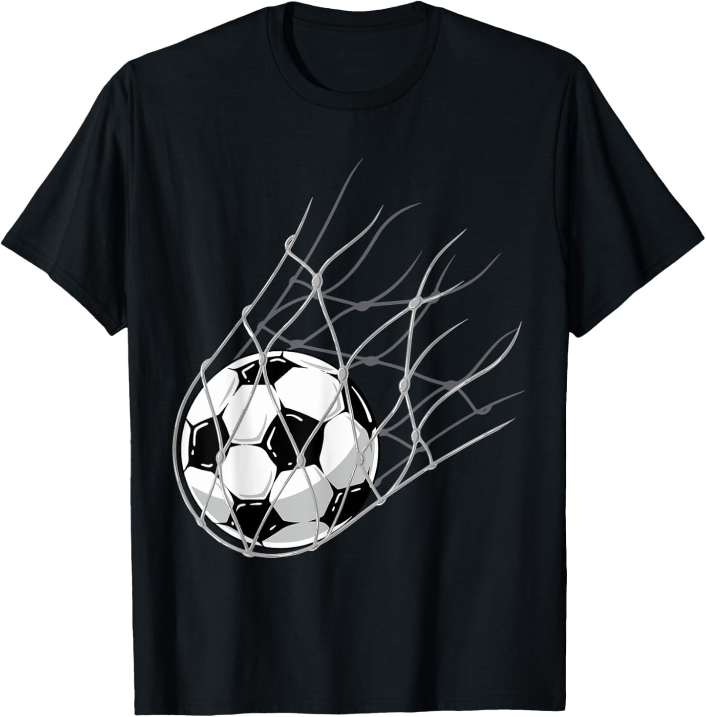 Soccer Ball Goal Funny Player Sports Game Boys Girls Outfit T-Shirt - T-Shirt | Black