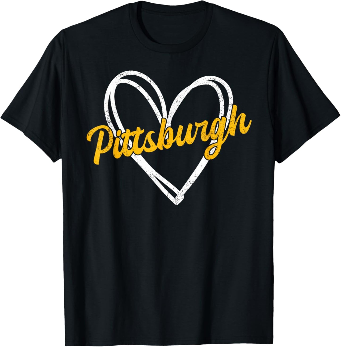 Pittsburgh Heart Man Woman Girl Kid T-Shirt - T-Shirt | Black