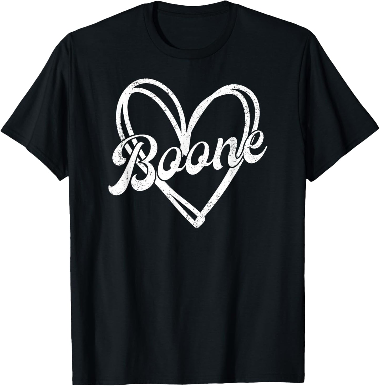 Boone Heart Men Women Kid T-Shirt - T-Shirt | Black