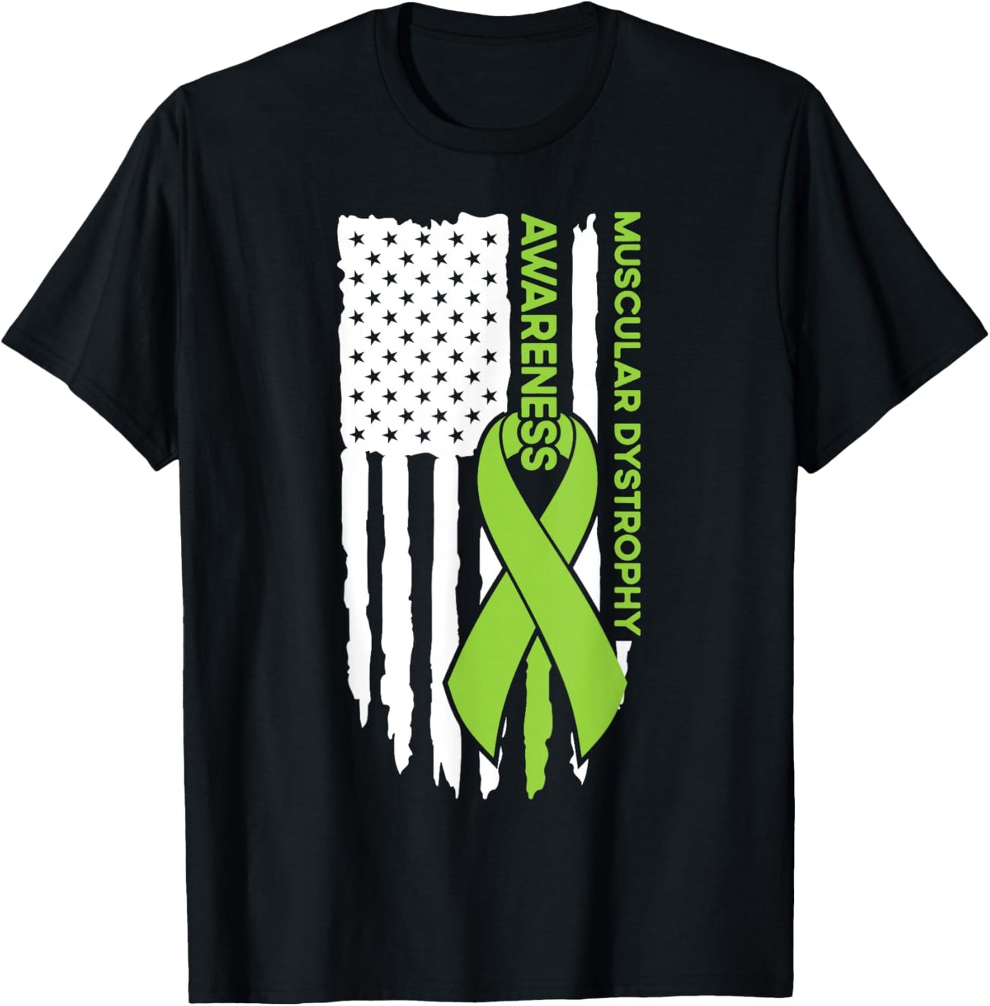 Muscular Dystrophy Awareness Muscular Dystrophy Flag T-Shirt - T-Shirt | Black