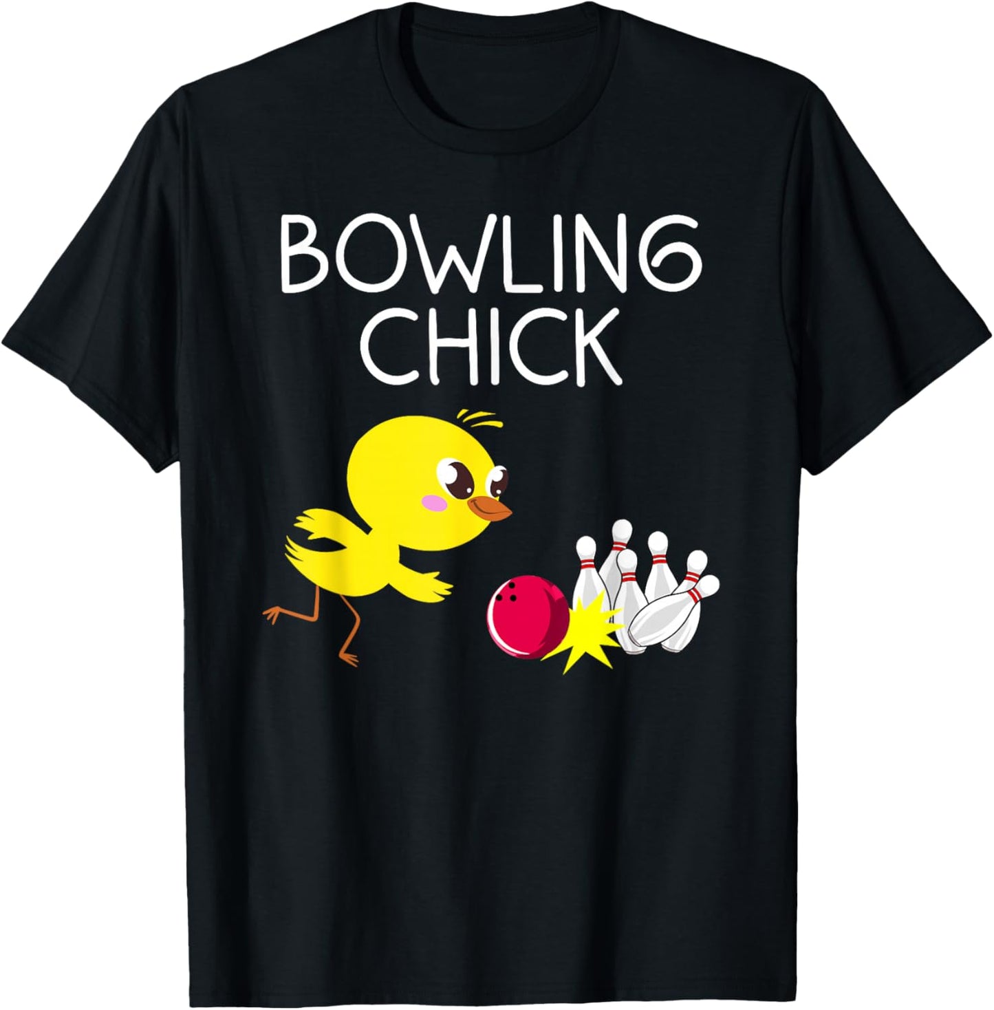 Funny Bowling Design for Girls Women Bowler Bowling Lover T-Shirt - T-Shirt | Black