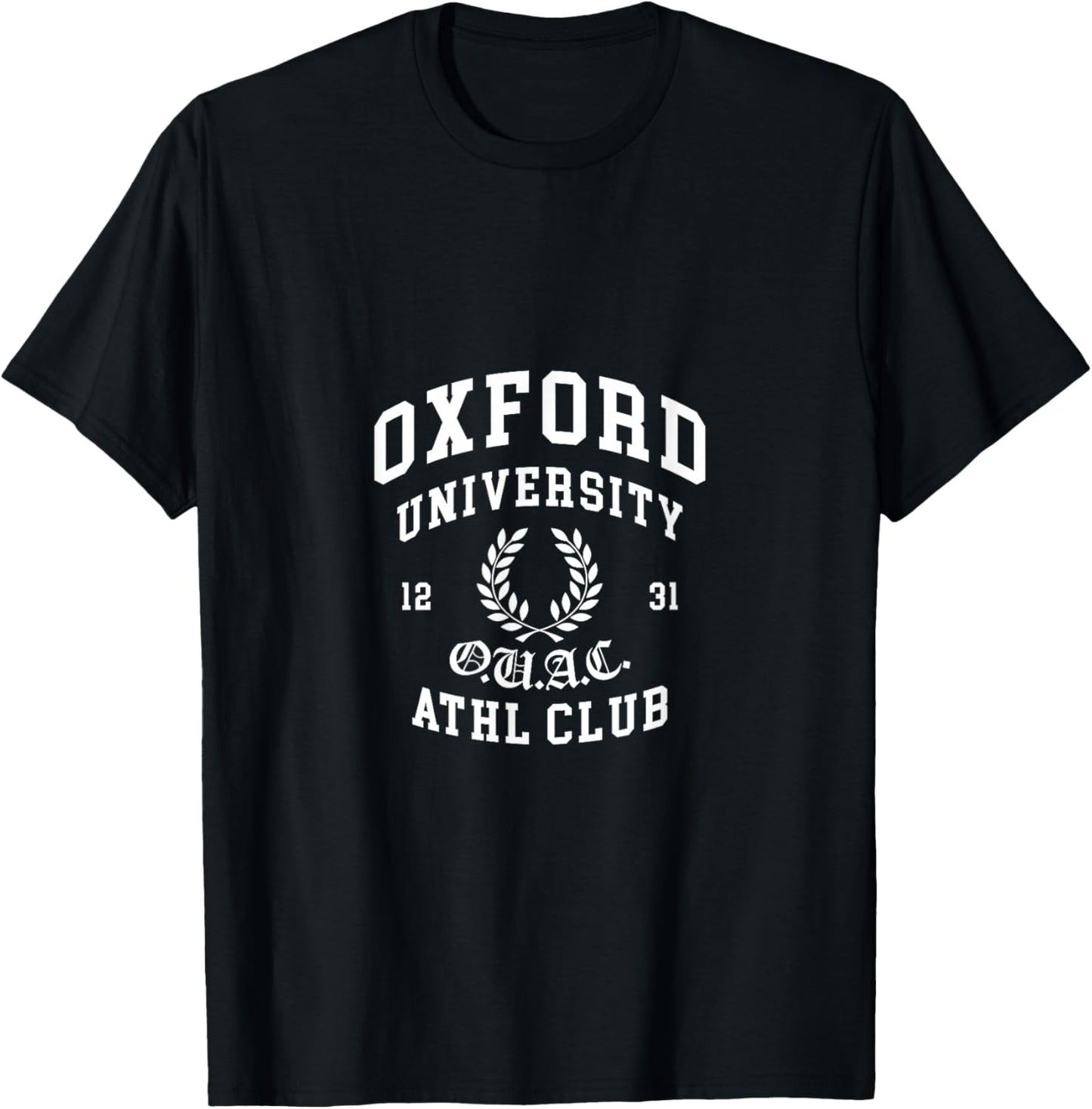 Oxford University Athletic Club Collegiate Varsity Apparel T-Shirt - T-Shirt | Black