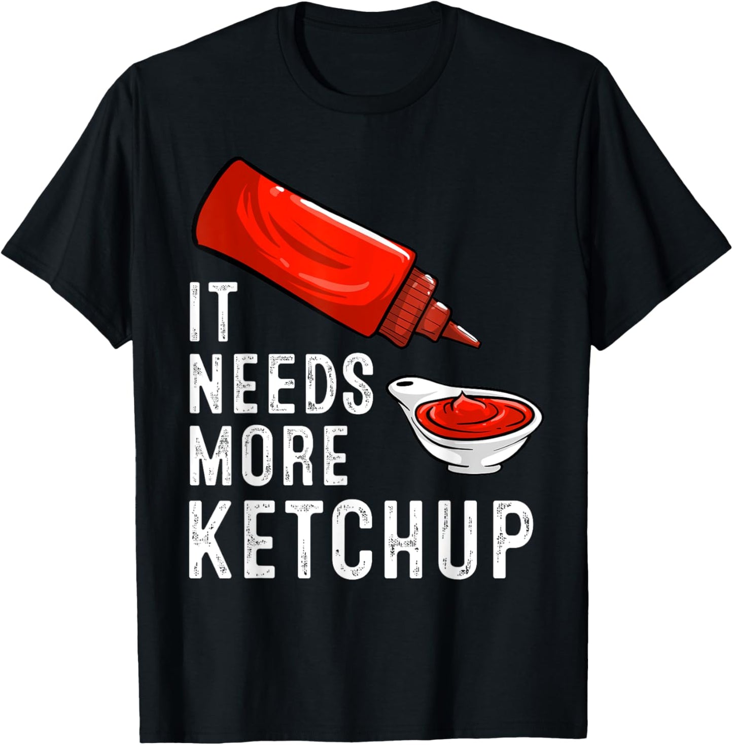 Funny Ketchup Design Women Kids Catsup Lover Ketchup T-Shirt - T-Shirt | Black