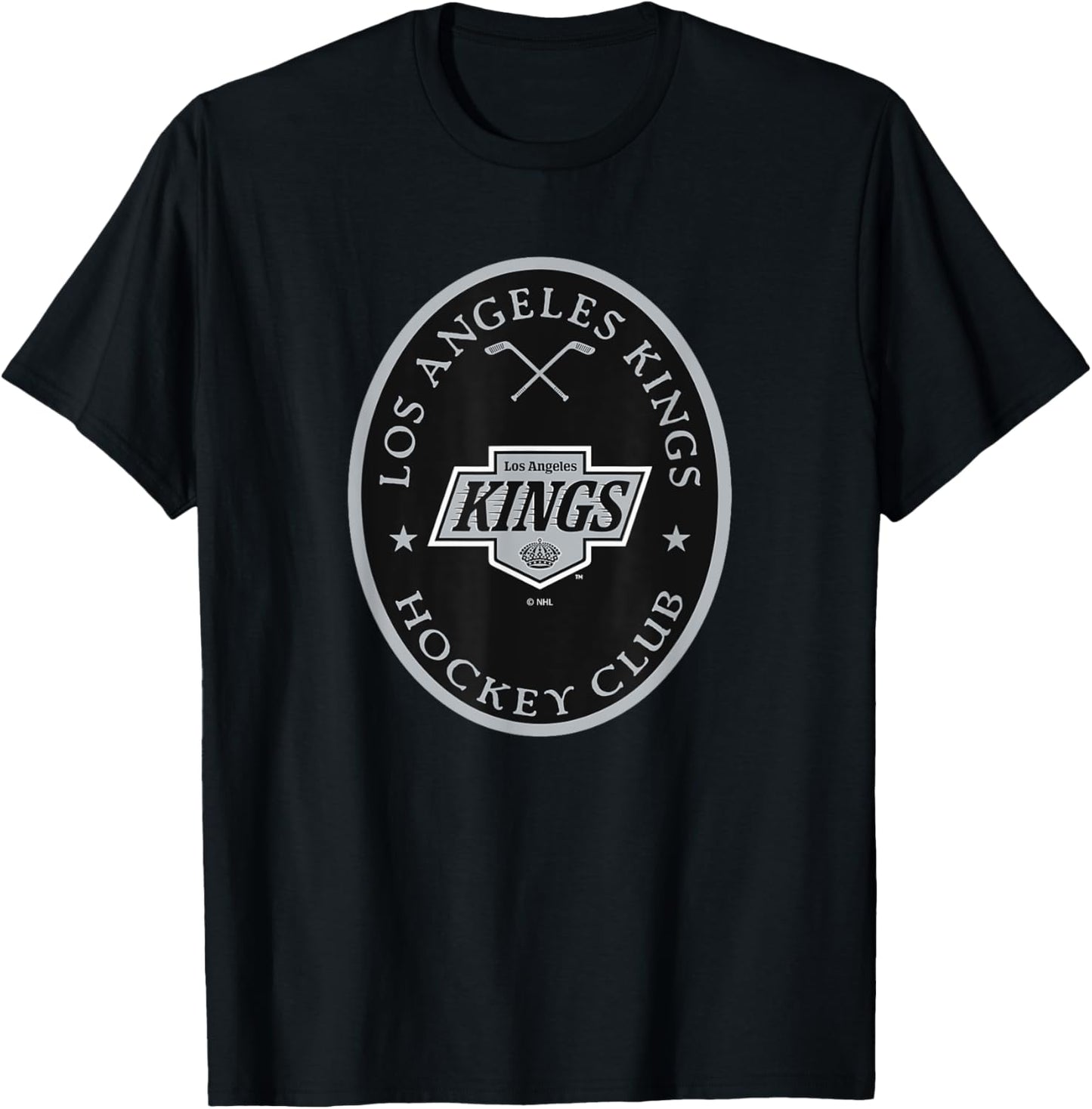 Los Angeles Kings Iconic Dark Heather Officially Licensed T-Shirt - T-Shirt | Black