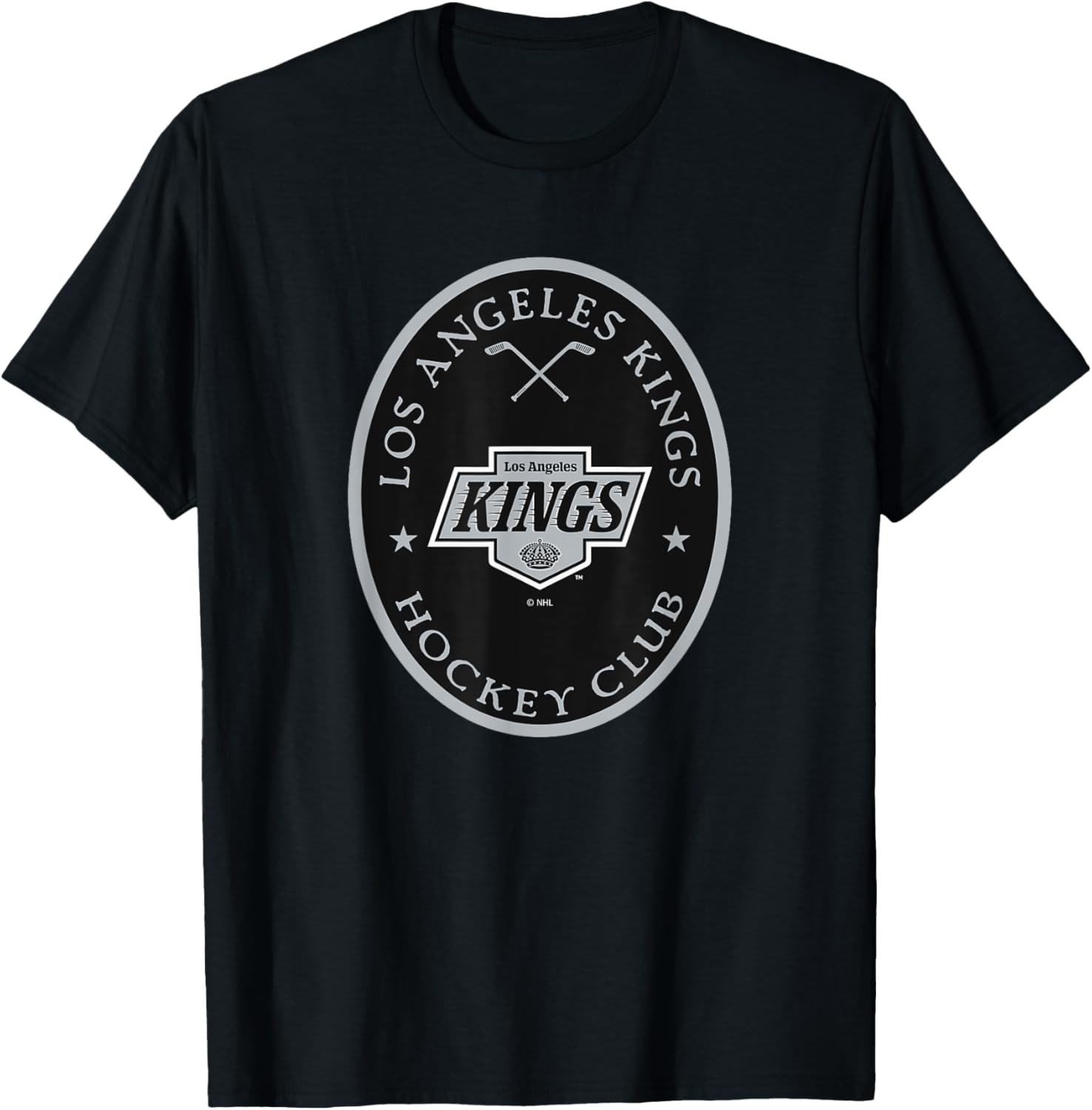 Los Angeles Kings Iconic Dark Heather Officially Licensed T-Shirt - T-Shirt | Black