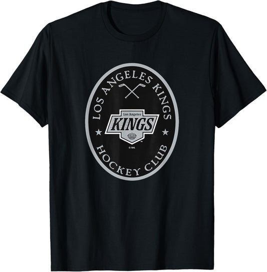 Los Angeles Kings Iconic Dark Heather Officially Licensed T-Shirt - T-Shirt | Black