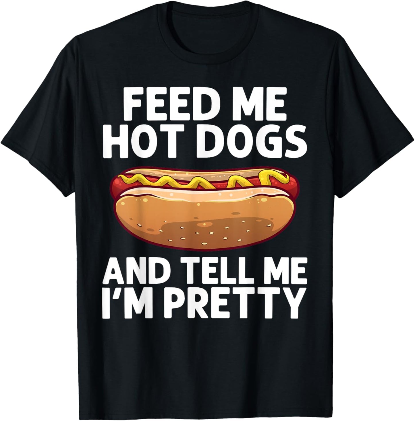 Funny Hot Dog Art Women Kids Hot Dog Stand Hot Dog T-Shirt - T-Shirt | Black